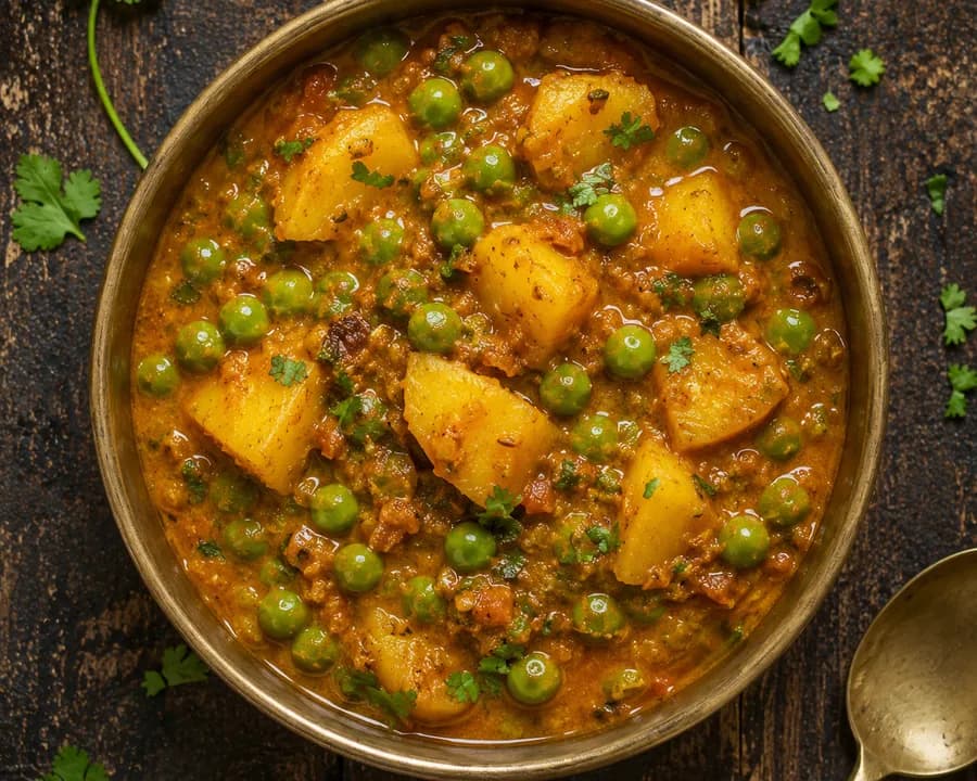 मटर आलू सब्ज़ी